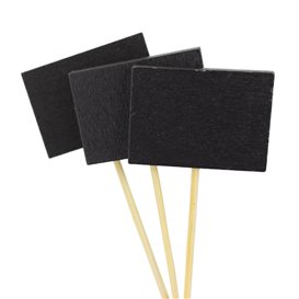 Pinchos de Bambu Decorados Pizarra 90 mm (5000 Uds)