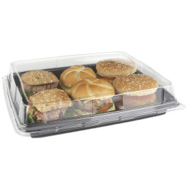 Bandeja Plastico Rectangular Negro 316x265mm (25 Uds)