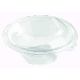 Bol Redondo con Tapa Bisagra PET 600ml (50 Uds)