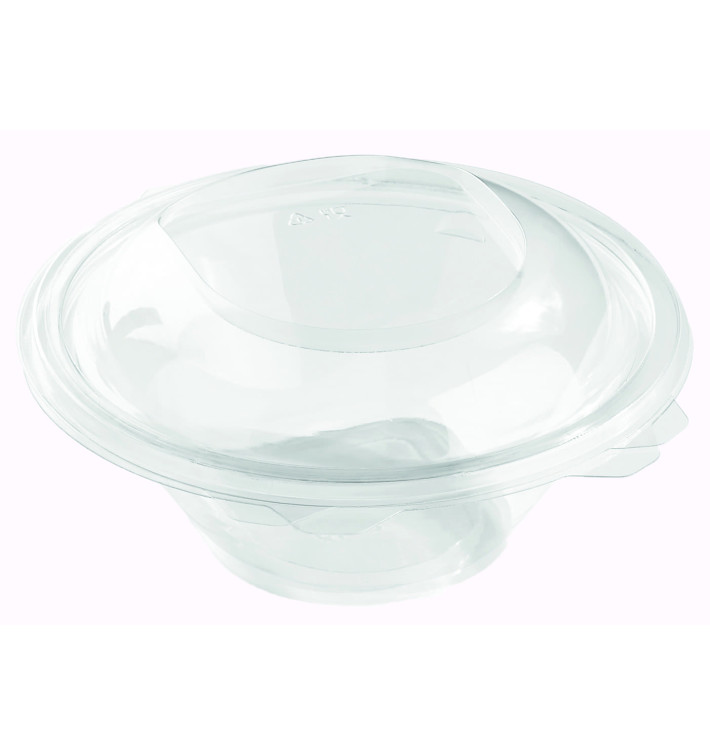 Bol Redondo con Tapa Bisagra PET 600ml (200 Uds)