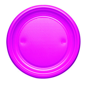 Plato de Plastico PS Llano Fucsia Ø170mm (1100 Uds)