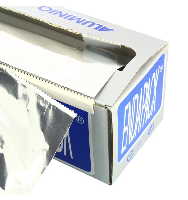 Bobina de Aluminio 40cm x 300m 4Kg en Dispensador (1 Ud)