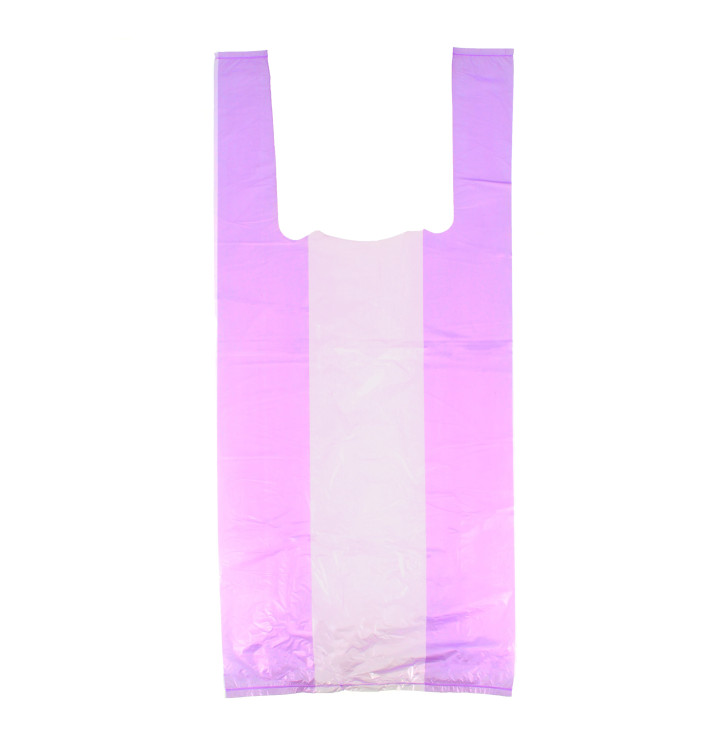 Bolsa Plastico Camiseta 35x50cm Lila (200 Unidades)