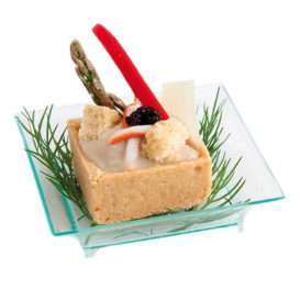 Salsera Degustacion Verde Transp. 6,5x6,5x1,5cm (720 Uds)