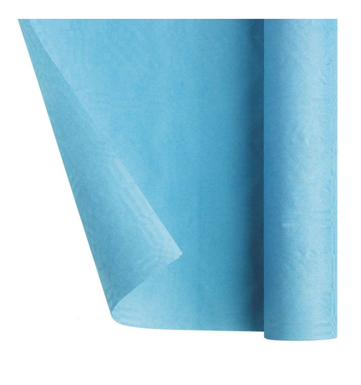 Mantel de Papel Rollo Azul Claro 1,2x7m (1 Ud)