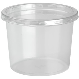 Tarrina rPET DeliLite con Tapa 13,2Oz/374ml (50 Uds)
