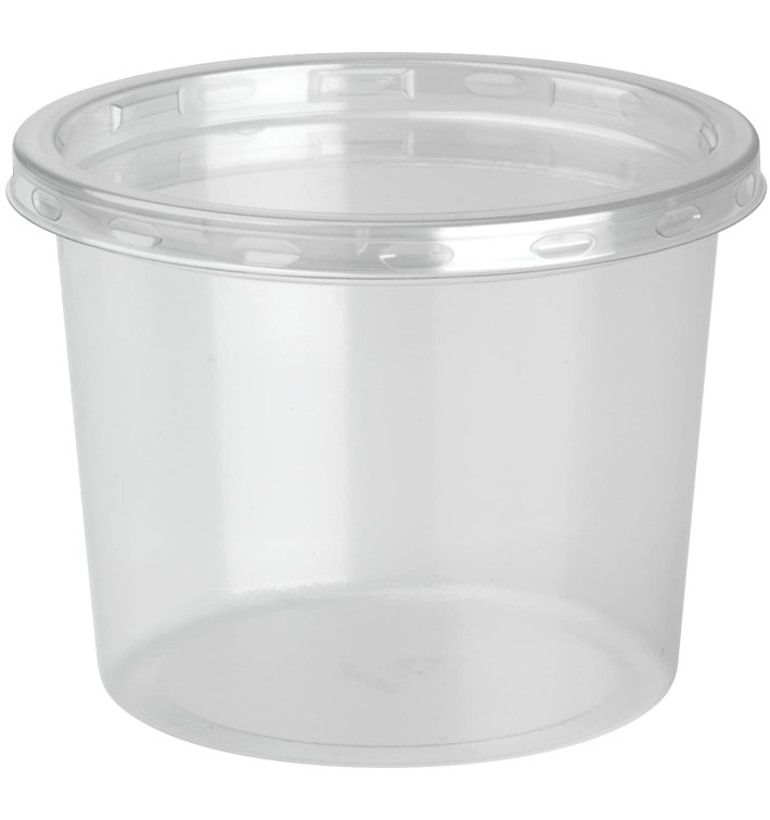 Tarrina rPET DeliLite con Tapa 13,2Oz/374ml (50 Uds)