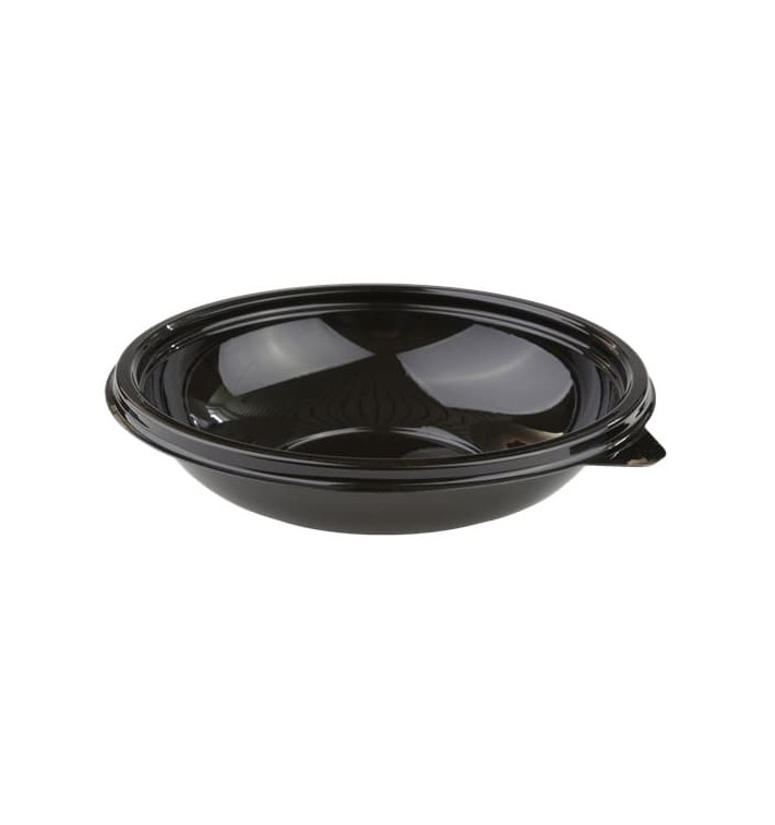 Bol de Plástico Negro PET 250ml Ø140mm (50 Uds)