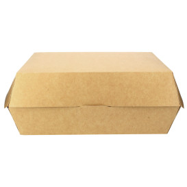 Caja Kraft para Hamburguesa Gigante 18,6x14,6x4cm (25 Uds)