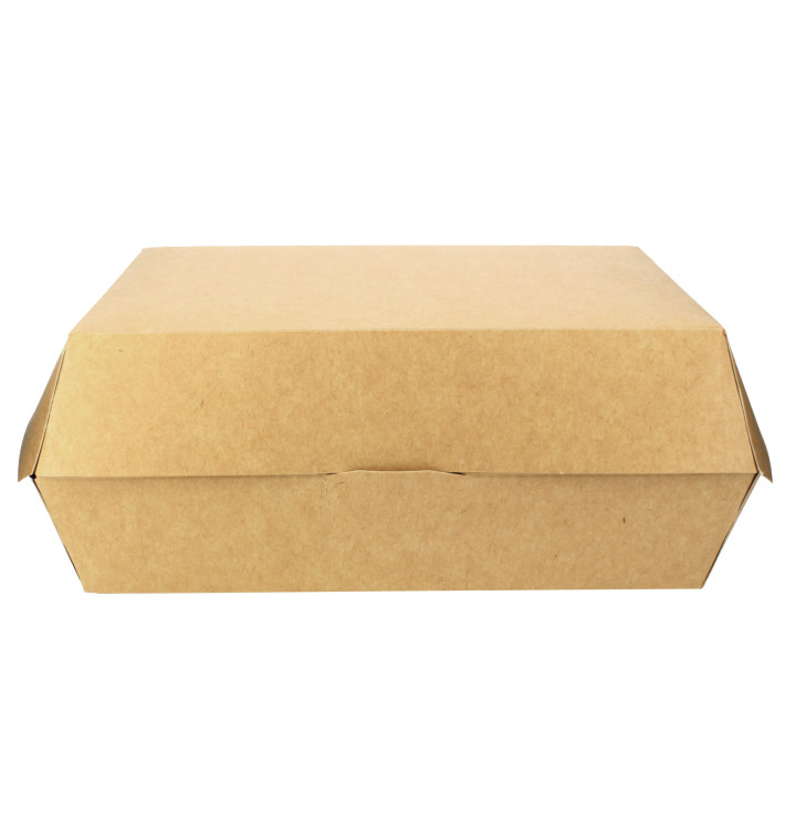 Caja Kraft para Hamburguesa Gigante 18,6x14,6x4cm (25 Uds) Caja Kraft para Hamburguesa Gigante 18,6x14,6x4cm (25 Uds)