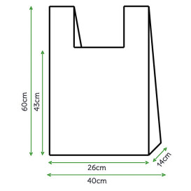 Bolsa Plastico Camiseta 40x60cm Blanca (200 Uds)