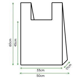 Bolsa Plastico Camiseta 50x60cm Blanca (100 Unidades)