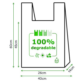Bolsa Plastico Camiseta 100% Degradable 40x60cm (200 Uds)