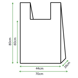 Bolsa Plastico Camiseta 70x80cm Blanca (800 Unidades)