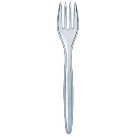 Tenedor Plastico Luxury Transparente 175mm (100 Uds)