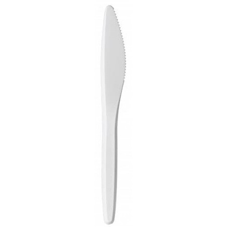 Cuchillo Plástico Luxury Blanco 175 mm (100 Uds)