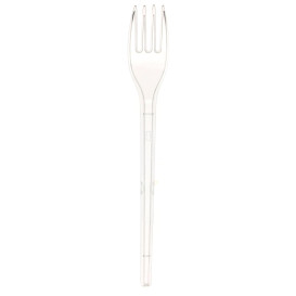 Tenedor de Plastico PS Transparente 170mm (3000 Uds)