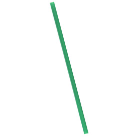 Pajita Recta Ecológica PLA Verde Ø8mm 18cm (500 Uds)