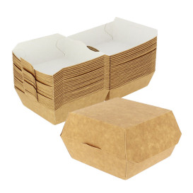 Caja Kraft para Hamburguesa 12x12x7 cm (450 Uds)