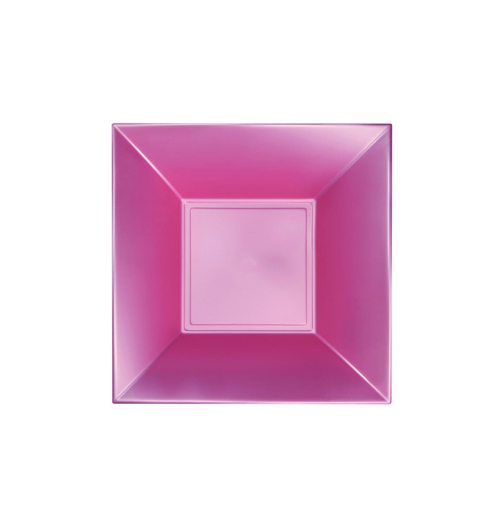 Plato de Plastico Hondo Rosa Nice Pearl PP 180mm (25 Uds)