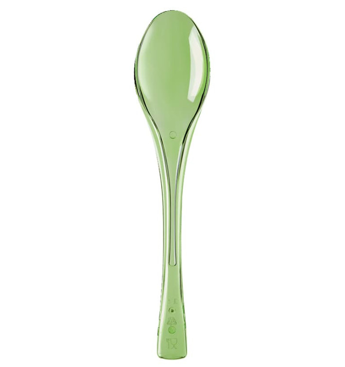 Cuchara de Plastico Fly Verde Lima Transp. 145mm (50 Uds)