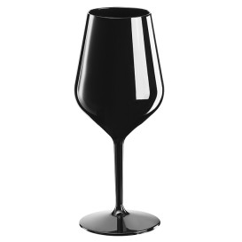 Copa Reutilizable para Vino Tritan Negro 470ml (1 Ud)