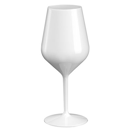 Copa Reutilizable Durable Tritán Blanca para Vino 470ml (1 Ud)