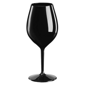 Copa Reutilizable para Vino Tritan Negro 510ml (6 Uds)