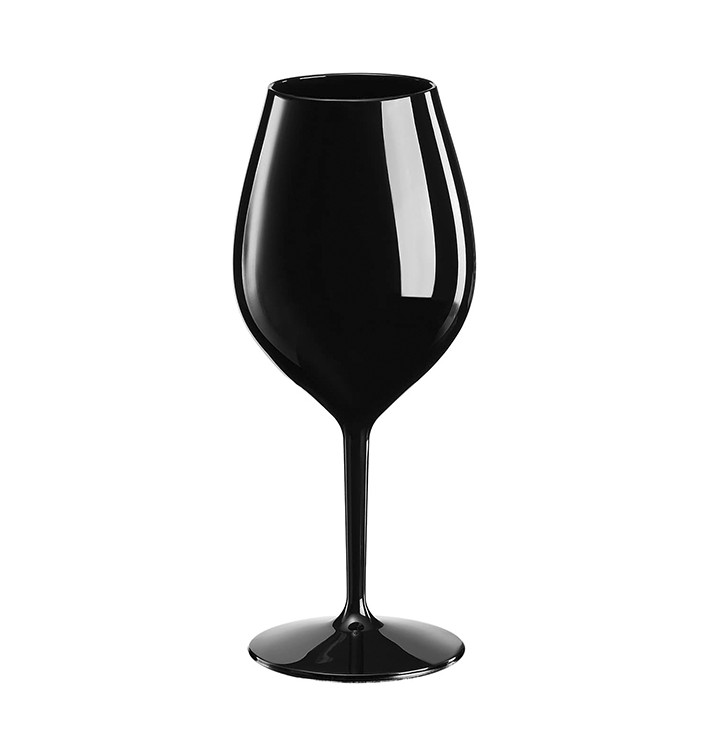 Copa Reutilizable para Vino Tritan Negro 510ml (6 Uds)