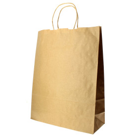 Bolsa Papel Kraft con Asas 100g 32+12x41 cm (50 Uds)