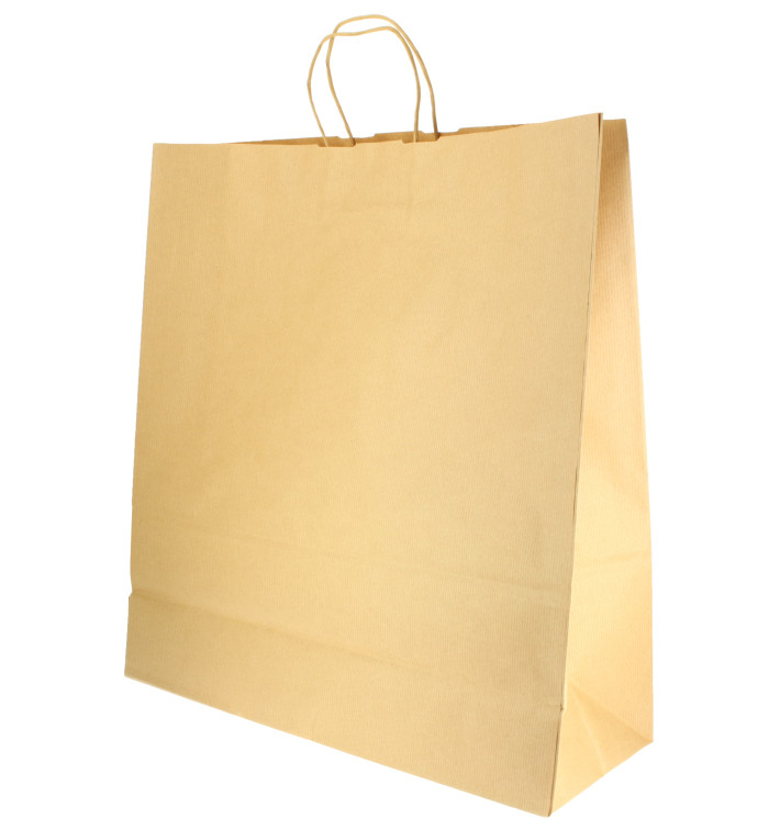 Bolsa Papel Kraft con Asas 100g 46+16x49 cm (50 Uds)