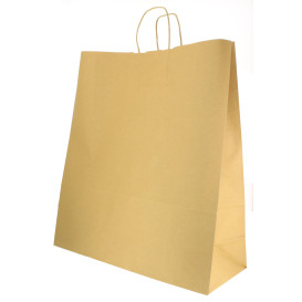 Bolsa Papel Kraft Hawanna con Asas 100g 46+16x49 cm (200 Uds)