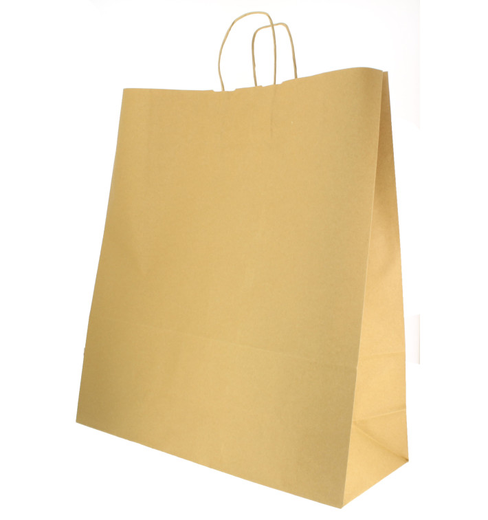 Bolsa Papel Kraft Hawanna con Asas 100g 46+16x49 cm (50 Uds) Bolsa Papel Kraft Hawanna con Asas 100g 46+16x49 cm (50 Uds)