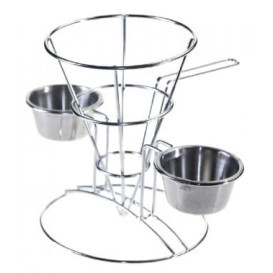 Cesta Presentación de Acero 2 Tarrinas Ø108x152mm (1 Ud.)