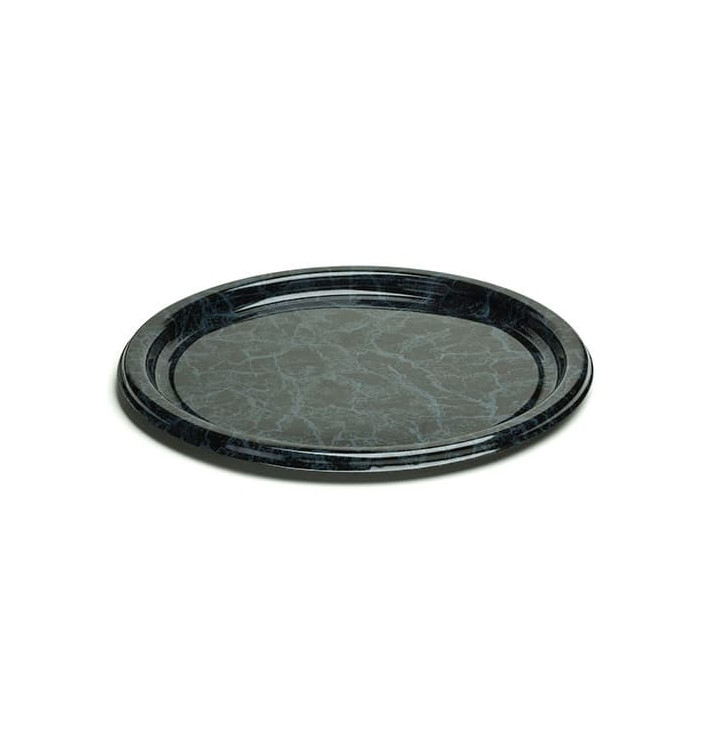 Plato de Plastico Redondo Mármol 18 cm (250 Uds)