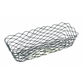 Cesta Rectangular de Acero Negro 275x142x85mm (6 Uds)
