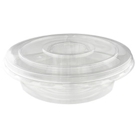Bol Plástico PET 4C con tapa Ø26x7cm (100 Uds)