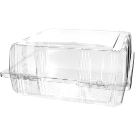 Envase Tapa Bisagra para Respotería PET 22x22x10cm (20 Uds)