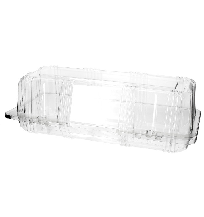 Envase Tapa Bisagra para Respotería PET 24x10x8cm (220 Uds)