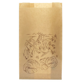 Bolsa de Papel "Siega" Kraft 12+6x20cm (1000 Unidades)