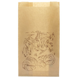 Bolsa de Papel "Siega" Kraft 14+7x24cm (1000 Unidades)