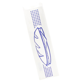 Bolsa de Papel Bocadillo Azul 9+5x32cm (1000 Uds)