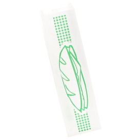 Bolsa de Papel Bocadillo Verde 9+5x32cm (250 Uds)