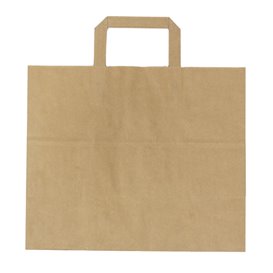 Bolsa Papel Kraft con Asas Planas 70g 32x20x23cm (250 Uds)