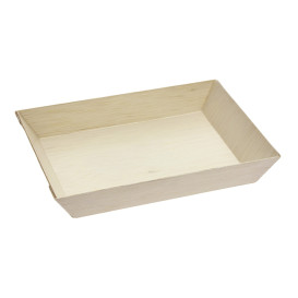 Bandeja de Madera 18x13x2,8cm 500ml (25 Uds)