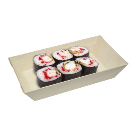 Bandeja de Madera 15,5x8,5x2,8cm 250ml (25 Uds)