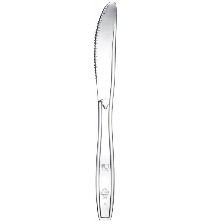 Cuchillo de Plastico Premium PS Transparente 190mm (50 Uds)