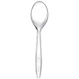 Cuchara de Plastico Premium PS Transparente 190mm (50 Uds)