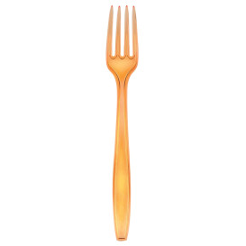 Tenedor de Plastico PS Premium Naranja 190mm (1000 Uds)