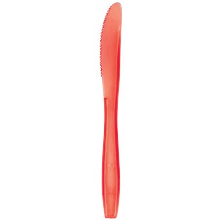 Cuchillo de Plastico PS Premium Rojo 190mm (1000 Uds)